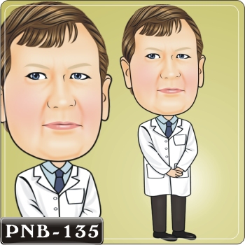 男生人像Q版漫畫PNB-135 醫生Q版畫